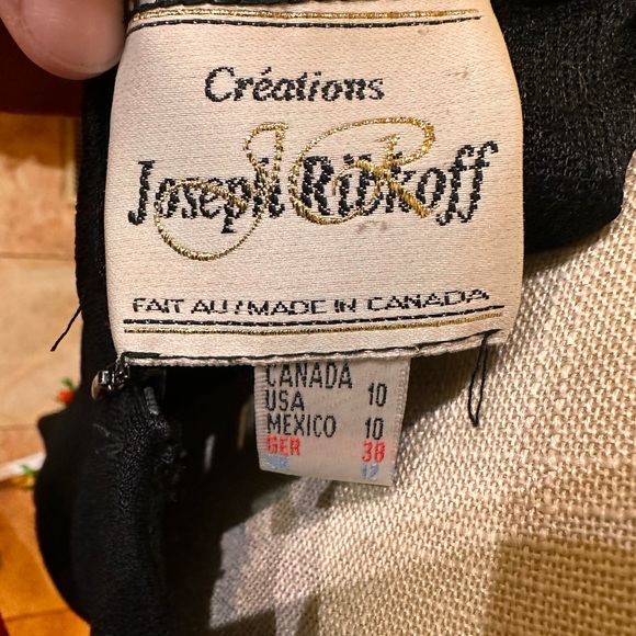 joseph ribkoff black midi dress - Picture 4 of 4